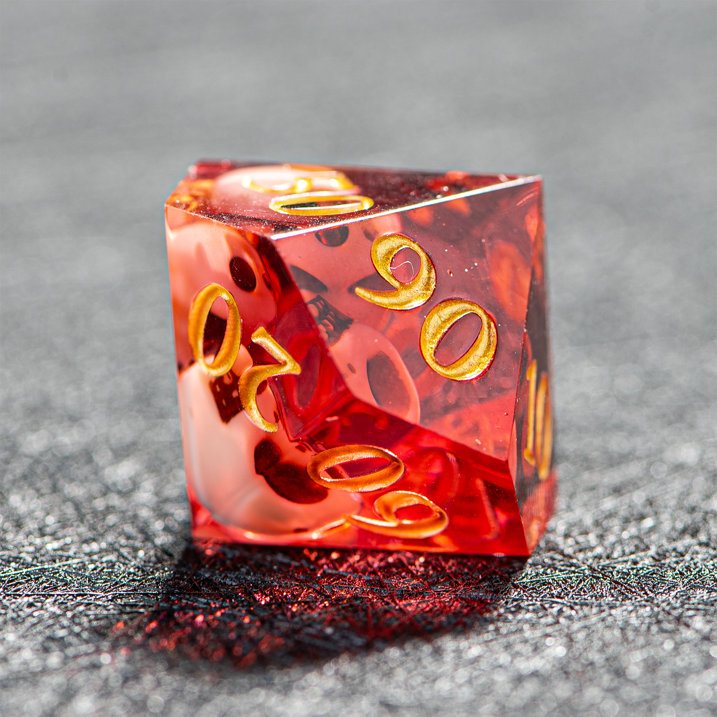 D&D Sharp Edge Skull Head Dice Set Red