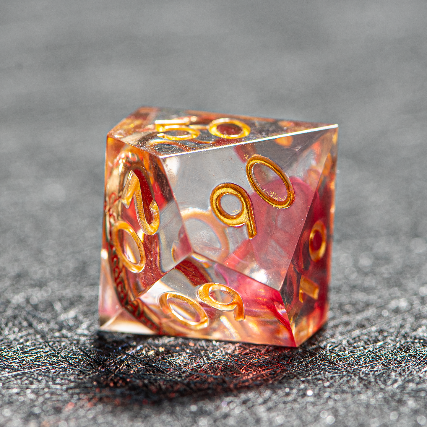 D&D Sharp Edge Inner Ring Dice Set Red