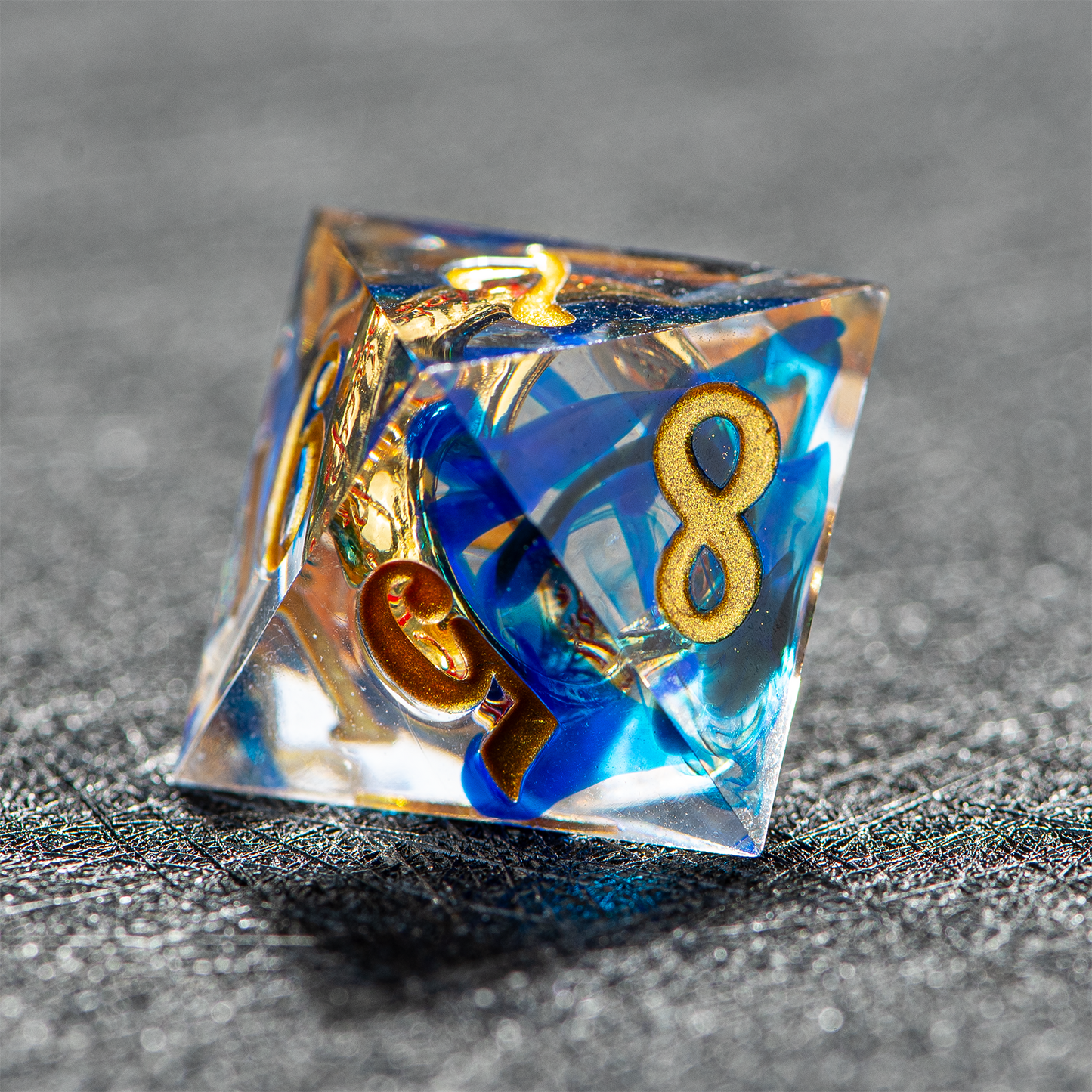 D&D Sharp Edge Inner Ring Dice Set Blue